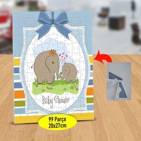 Asilmeydan 433111003 99 Parça Sevimli Fil Ailesi Puzzle Yapboz Tablo
