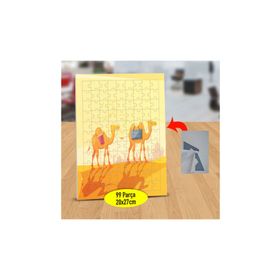 Asilmeydan 433120007 99 Parça Çölde Giden Develer Puzzle Yapboz Tablo