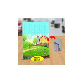 Asilmeydan 433123861 99 Parça Bahçeli Sevimli Ev Puzzle Yapboz Tablo