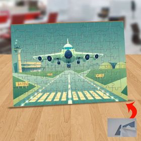 Asilmeydan 433125019 99 Parça Pistten Havalanan Uçak Puzzle Yapboz Tablo