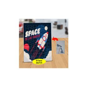 Asilmeydan 433138187 99 Parça Uzaya Giden Roket Puzzle Yapboz Tablo