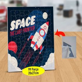 Asilmeydan 433138187 99 Parça Uzaya Giden Roket Puzzle Yapboz Tablo