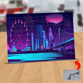 Asilmeydan 433149298 99 Parça Şehrin Gece Yaşamı Puzzle Yapboz Tablo