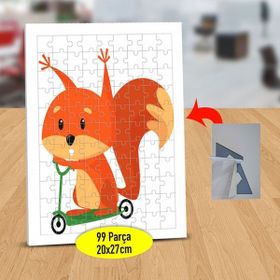 Asilmeydan 433153696 99 Parça Kaykaydaki Sincap Puzzle Yapboz Tablo