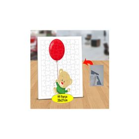 Asilmeydan 433153829 99 Parça Balon Tutan Ayıcık Puzzle Yapboz Tablo