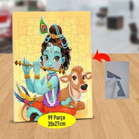 Asilmeydan 433155976 99 Parça Mavi Tenli Kavalcı Kız Puzzle Yapboz Tablo