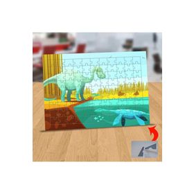 Asilmeydan 433195428 99 Parça Denize Bakan Dinozor Puzzle Yapboz Tablo