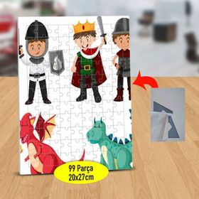 Asilmeydan 433201015 99 Parça Ejderhalı Şövalyeler Puzzle Yapboz Tablo