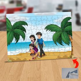Asilmeydan 433206453 99 Parça Deniz Kenarında Aile Puzzle Yapboz Tablo