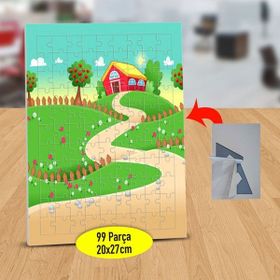 Asilmeydan 433210680 99 Parça Elma Ağaçlı Bahçeli Ev Puzzle Yapboz Tablo