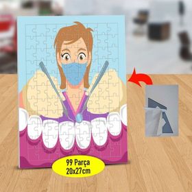 Asilmeydan 433215228 99 Parça Kadın Diş Doktoru Puzzle Yapboz Tablo
