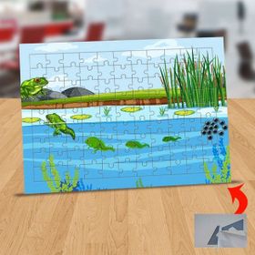 Asilmeydan 433217772 99 Parça Göldeki Kurbağalar Puzzle Yapboz Tablo