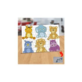 Asilmeydan 433219183 99 Parça Sevimli Bakışlı Hayvanlar Puzzle Yapboz Tablo