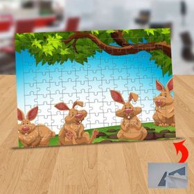 Asilmeydan 433232773 99 Parça Ağaç Altında Tavşanlar Puzzle Yapboz Tablo