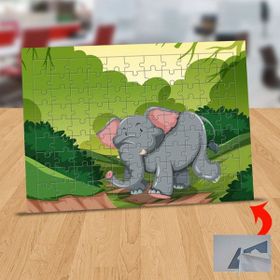 Asilmeydan 433238598 99 Parça Ormanda Yürüyen Fil Puzzle Yapboz Tablo