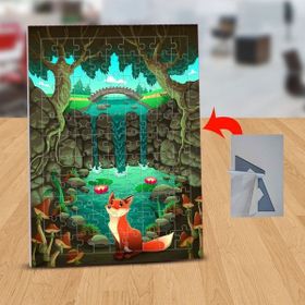 Asilmeydan 433240133 99 Parça Şelalelerin Arasında Tilki Puzzle Yapboz Tablo