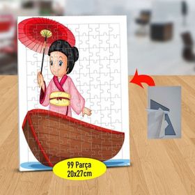 Asilmeydan 433248019 99 Parça Teknede Japon Kızı Puzzle Yapboz Tablo