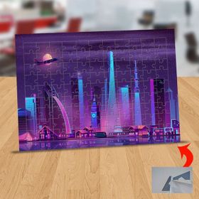 Asilmeydan 433411539 99 Parça Dolunaylı Gecede Manzara Puzzle Yapboz Tablo