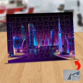 Asilmeydan 433412112 99 Parça Şehirde Gece Işıkları Puzzle Yapboz Tablo