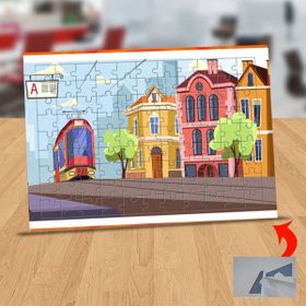 Asilmeydan 433416876 99 Parça Cadde Ortasında Tramvay Puzzle Yapboz Tablo
