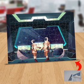 Asilmeydan 433437491 99 Parça Uzay Üsssünde Astronot Puzzle Yapboz Tablo