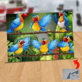 Asilmeydan 433440170 99 Parça Neşeli Renkli Kuş Puzzle Yapboz Tablo
