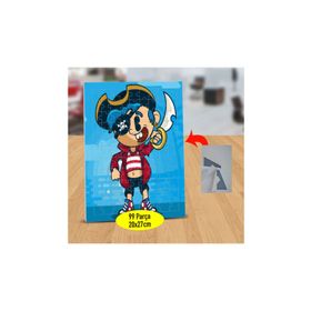 Asilmeydan 433446204 99 Parça Mavi Saçlı Korsan Puzzle Yapboz Tablo