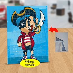 Asilmeydan 433446204 99 Parça Mavi Saçlı Korsan Puzzle Yapboz Tablo
