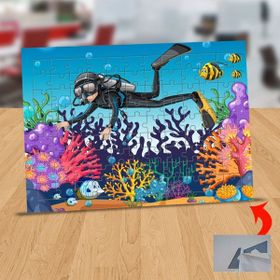 Asilmeydan 433465013 99 Parça Dalış Yapan Adam Puzzle Yapboz Tablo