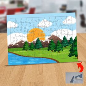 Asilmeydan 433471401 99 Parça Güneş Doğumunda Manzara Puzzle Yapboz Tablo