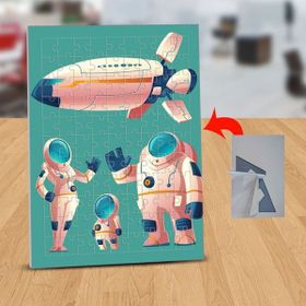 Asilmeydan 433473582 99 Parça Astronot Aile Puzzle Yapboz Tablo