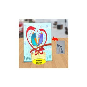 Asilmeydan 433500632 99 Parça Sevimli Çift Kuşlar Puzzle Yapboz Tablo