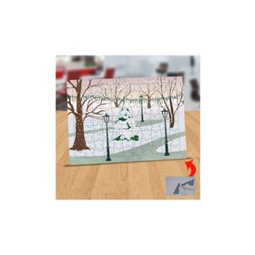 Asilmeydan 433509710 99 Parça Karlı Park Bahçesi Puzzle Yapboz Tablo