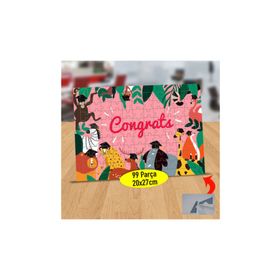 Asilmeydan 433530388 99 Parça Mezun Olan Hayvanlar Puzzle Yapboz Tablo