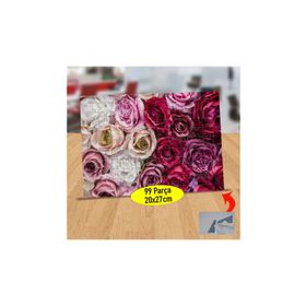 Asilmeydan 433545276 99 Parça Pembe Gül Demeti Puzzle Yapboz Tablo