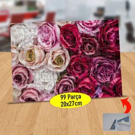 Asilmeydan 433545276 99 Parça Pembe Gül Demeti Puzzle Yapboz Tablo