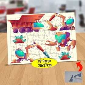 Asilmeydan 433562649 99 Parça Inşaat Robotları Puzzle Yapboz Tablo