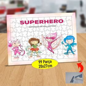 Asilmeydan 433584583 99 Parça Süper Kahraman Kızlar Puzzle Yapboz Tablo