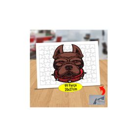 Asilmeydan 433748917 99 Parça Tasmalı Pitbull Köpeği Puzzle Yapboz Tablo