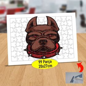 Asilmeydan 433748917 99 Parça Tasmalı Pitbull Köpeği Puzzle Yapboz Tablo