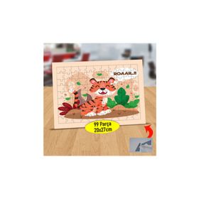 Asilmeydan 433768641 99 Parça Küçük Kükreyen Kaplan Puzzle Yapboz Tablo