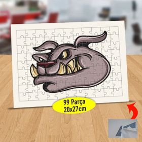 Asilmeydan 433774168 99 Parça Kızgın Pitbull Köpek Puzzle Yapboz Tablo