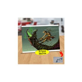 Asilmeydan 433777490 99 Parça Ejderhayı Tutan Elf Puzzle Yapboz Tablo