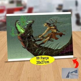 Asilmeydan 433777490 99 Parça Ejderhayı Tutan Elf Puzzle Yapboz Tablo