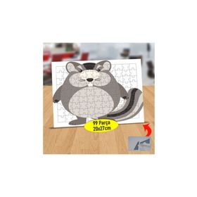Asilmeydan 433784737 99 Parça Sevimli Şişko Sincap Puzzle Yapboz Tablo