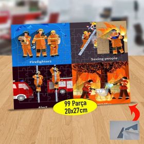 Asilmeydan 433790134 99 Parça Itfaiye Ekibi Çalışmaları Puzzle Yapboz Tablo