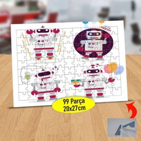 Asilmeydan 433792199 99 Parça Oyuncu Mutlu Robot Puzzle Yapboz Tablo