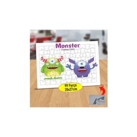 Asilmeydan 433801144 99 Parça Canavar Karakterleri Puzzle Yapboz Tablo