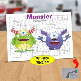 Asilmeydan 433801144 99 Parça Canavar Karakterleri Puzzle Yapboz Tablo