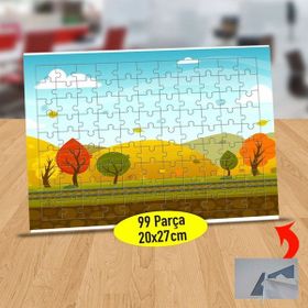 Asilmeydan 433804175 99 Parça Sonbahar Örtülü Doğa Puzzle Yapboz Tablo